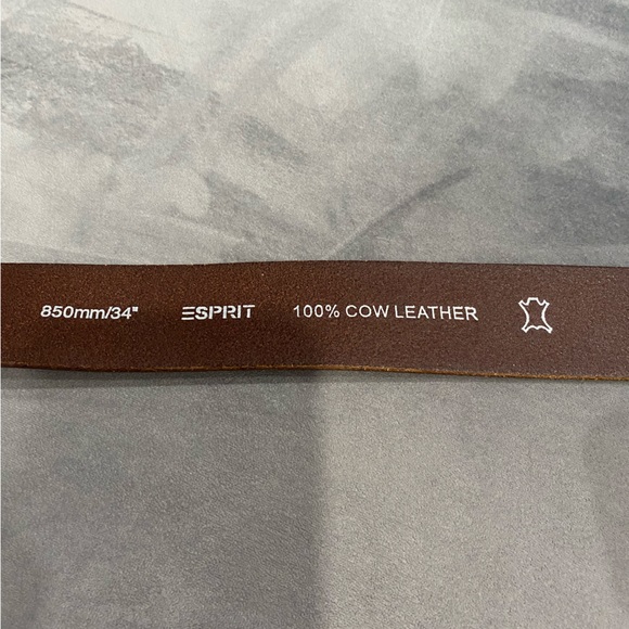 Esprit Oval buckle belt, Women leather belt with blue stones Vintage - Picture 10 of 16